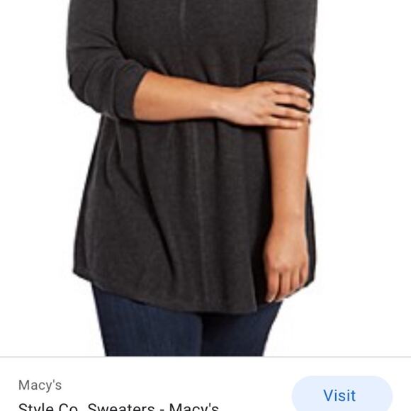 Style & Company Sweater. Gray. 2X - Picture 4 of 7